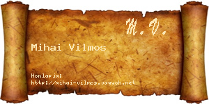 Mihai Vilmos névjegykártya